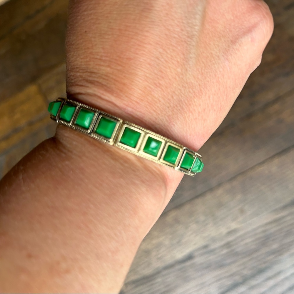 Lia Sophia Green and Gold Bracelet - Picture 2 of 4